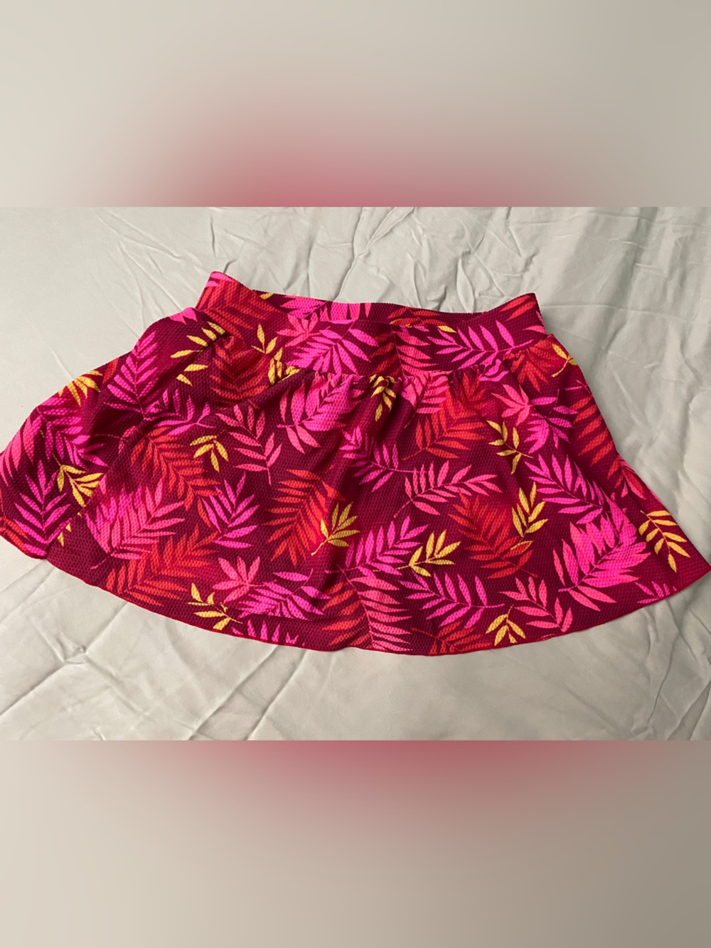 NWOT Cherokee Tropical Leaf Girl Swim bottom Skort Sz 6